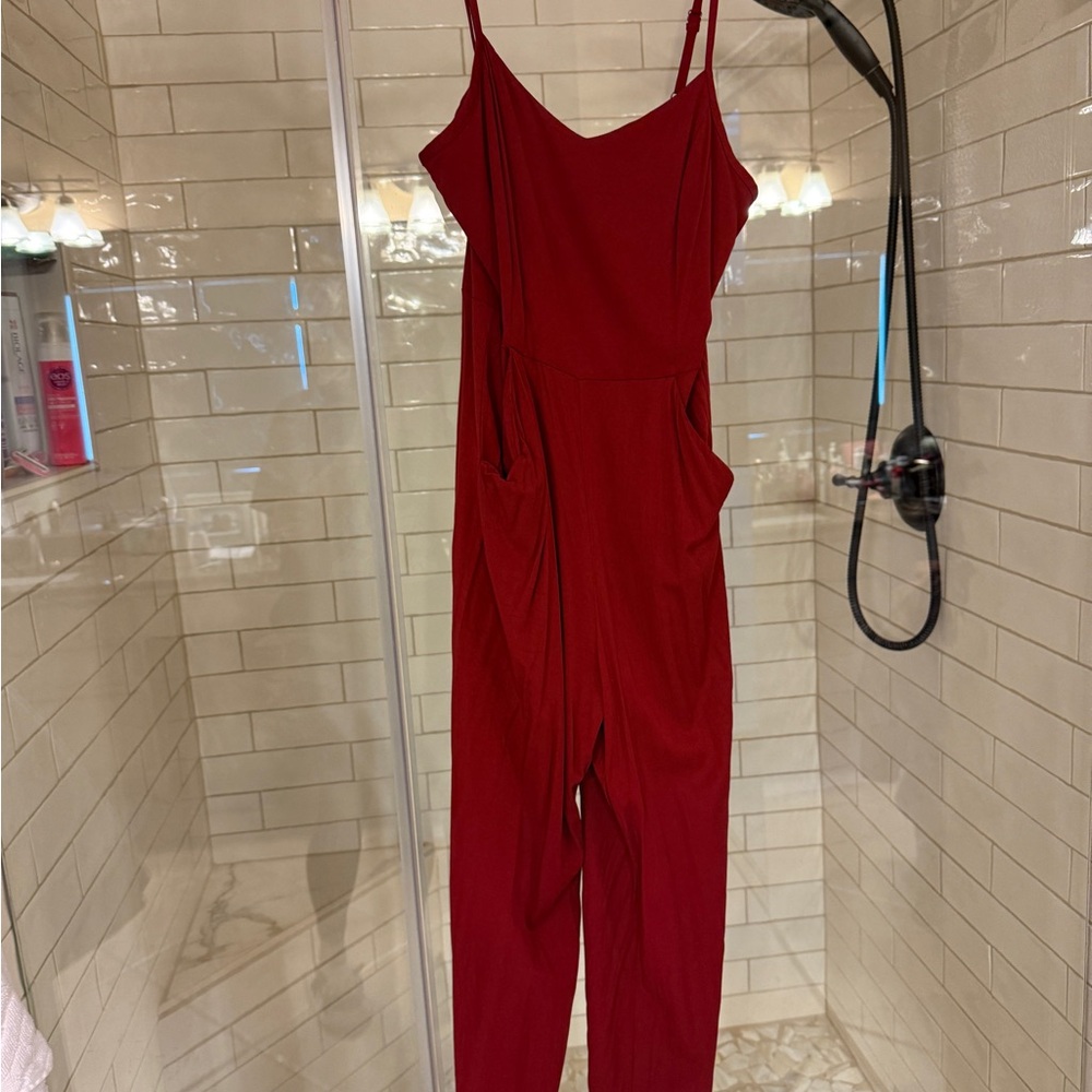 Rust colored pant romper